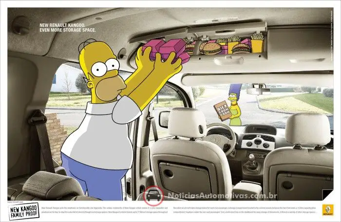 renault kangoo campanha simpsons 2 Os Simpsons em campanha da nova Renault Kangoo