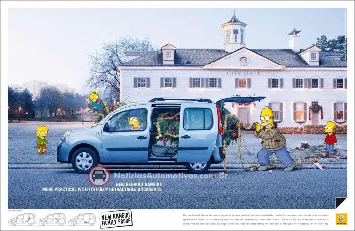 renault kangoo campanha simpsons 3 Os Simpsons em campanha da nova Renault Kangoo