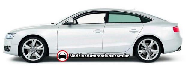 Audi A5 Sportback lateral Audi A5 Sportback é revelado através de foto que vaza