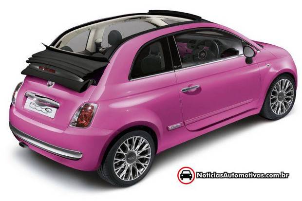 Fiat 500 Pink ganha versão conversível Fiat 500C Pink Fiat 500 Pink ganha versão conversível