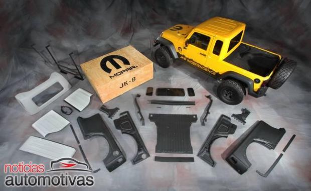 Jeep JK 8 Mopar 2 Jeep oferece kit JK 8   que transforma o Wrangler Unlimited em uma pickup   por 5.499 dólares