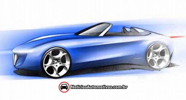Pininfarina Alfa Romeo Spider Concept teaser Revelado teaser do Alfa Romeo Spider Concept que será apresentado no Salão de Genebra