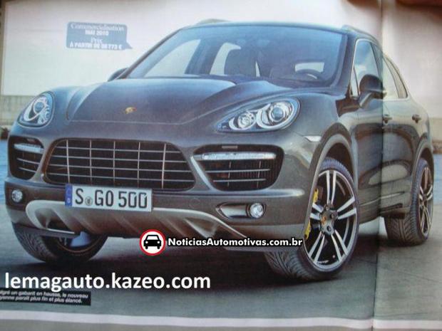 Seriam essas as primeiras fotos oficiais da Porsche Cayenne 2011? Porsche Cayenne 2011 revista francesa 1 Seriam essas as primeiras fotos oficiais da Porsche Cayenne 2011?