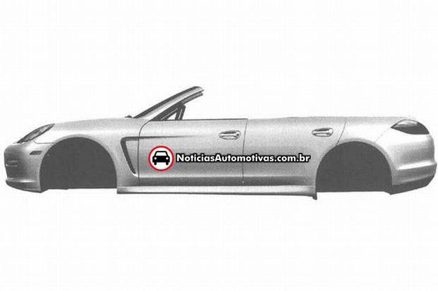 Porsche Panamera conversível terá mesmo quatro portas? Porsche Panamera conversivel desenhos 1 Porsche Panamera conversível terá mesmo quatro portas?