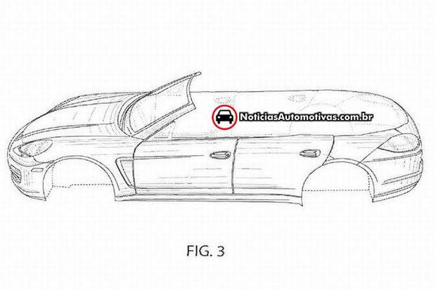 Porsche Panamera conversível terá mesmo quatro portas? Porsche Panamera conversivel desenhos 2 Porsche Panamera conversível terá mesmo quatro portas?