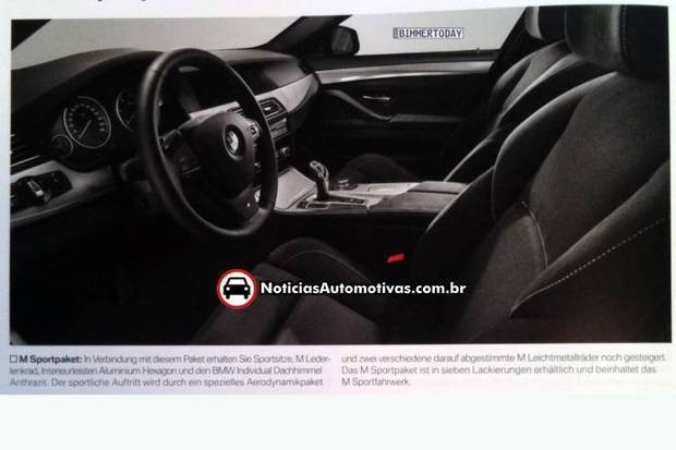 bmw serie 5 2011 folheto pacote m sport 5 Catálogo com imagens da BMW Série 5 2011 com pacote M Sport