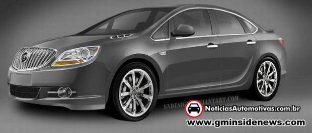 buick small sedan render 1 Futuro sedã médio da Buick que será baseado no Astra poderá ser assim