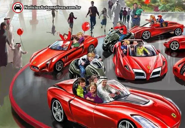 ferrari world abu dhabi desenhos 5 Ferrari World Abu Dhabi: veja quais serão as atrações do parque