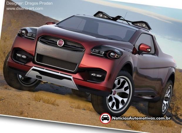 Fiat Sentiero Concept: A visão de uma picape maior e mais moderna que a nossa Strada fiat sentiero concept a visao de uma picape maior e mais moderna que a nossa strada 1 Fiat Sentiero Concept: A visão de uma picape maior e mais moderna que a nossa Strada