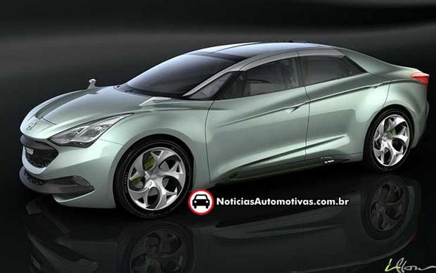 hyundai i flow sport sedan concept sera um hibrido diesel em genebra 1 Hyundai i Flow Sport Sedan Concept será um híbrido diesel em Genebra