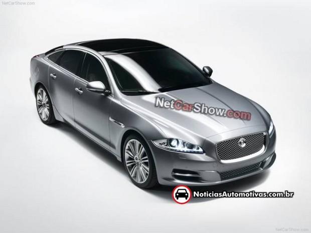 jaguar xj 2010 vazou as primeiras fotos da nova geracao do seda britanico 1 Novo Jaguar XJ 2010 vazou na internet!