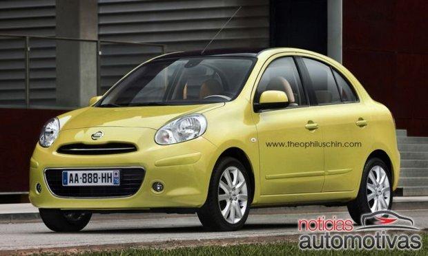 march sedan 1 Nissan March Sedan: como seria o popular japonês com três volumes