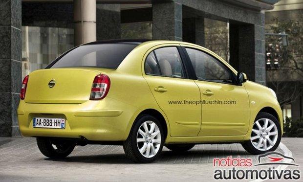 march sedan 2 Nissan March Sedan: como seria o popular japonês com três volumes
