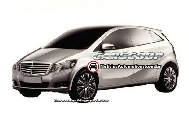 mercedes benz classe b 2011 desenho 1 Mercedes Benz Classe B 2011 tem imagens vazadas do escritório de patentes