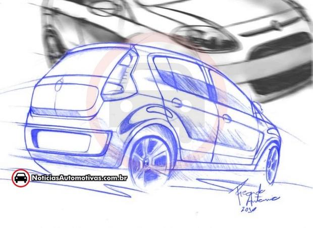 Palio 2012: Sketch revela formas do novo compacto da Fiat palio 2012 sketch revela formas do novo compacto da fiat 1 Palio 2012: Sketch revela formas do novo compacto da Fiat