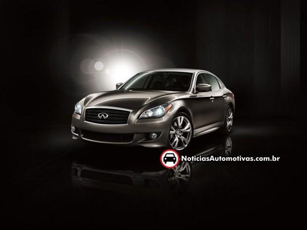 primeira imagem ao vivo do infiniti m rodando antes do lancamento oficial 2 Primeira imagem ao vivo do Infiniti M rodando antes do lançamento oficial