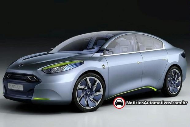 renault apresenta o eletrico fluence zero emissions concept 1 Renault apresenta o elétrico Fluence Zero Emissions Concept 