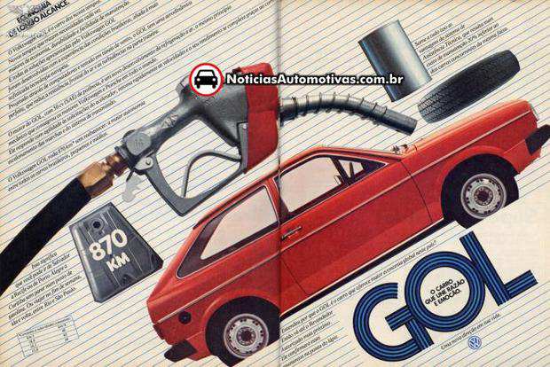 volkswagen gol 1980 Propaganda de carro antigo: Volkswagen Gol 1980