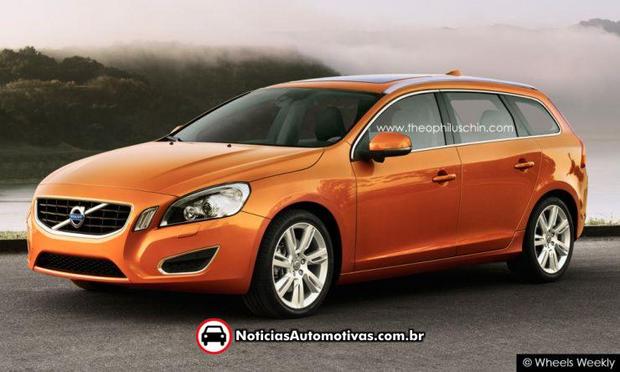 volvo v60 perua laranja 1 Volvo V60   uma idéia de perua do Novo S60