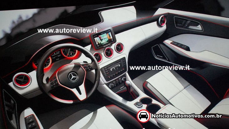 mercedes benz classe a interior Mercedes Benz: Interior da Classe A e Classe B são revelados