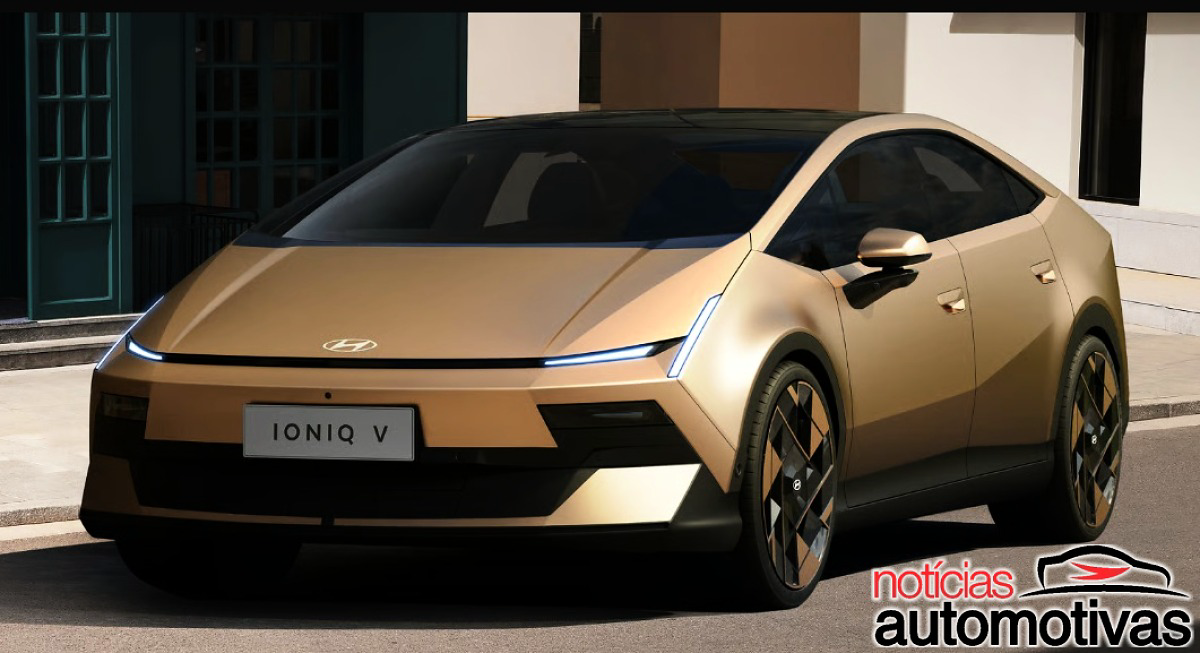 Hyundai Ioniq V surpreende com suas linhas multifacetadas, tela de 27 polegadas e está pronto para produção na China