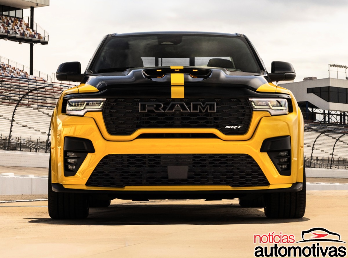 A nova Ram 1500 Rumble Bee parte de menos de US$ 60 mil nos EUA, e a versão SRT leva o Hemi V8 a 787 cv e 274 km/h