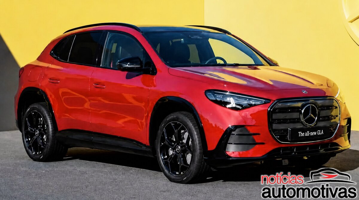 Novo Mercedes-Benz GLA surge antes da estreia com faróis estrelados e uma mudança decisiva: o fim da identificação EQA