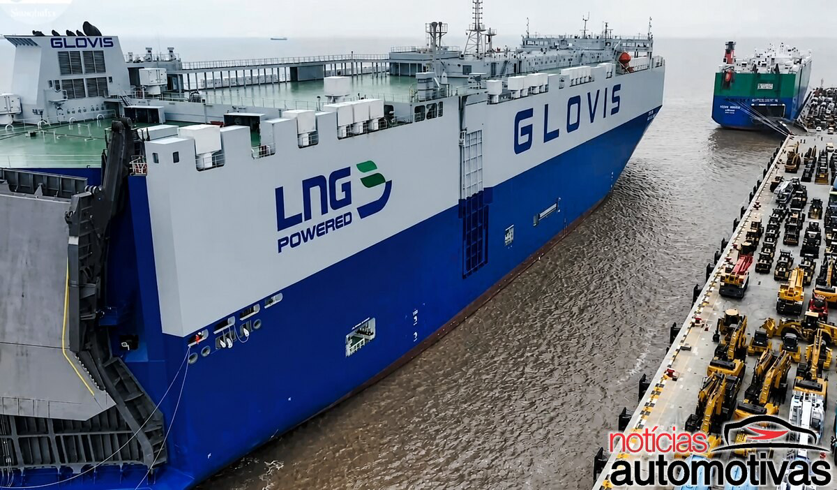 Novo navio chinês é o maior cargueiro de carros do mundo, com capacidade para mais de 10.800 carros de uma só vez