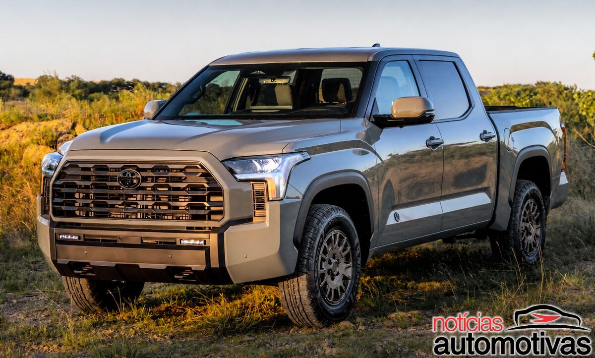 A Toyota atualiza a Tundra 2027 com tela de 14 polegadas e conexão 5G, enquanto o pacote Trailhunter reforça a vocação off-road