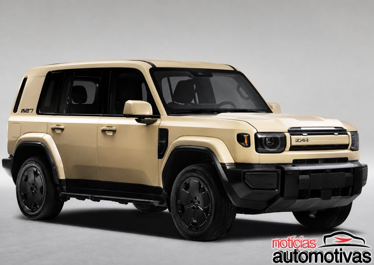 iCAUR V27 estreia no Brasil inspirado em Land Rover e Toyota, traz 455 cv, só chegará em 2027 e segue sem preço
