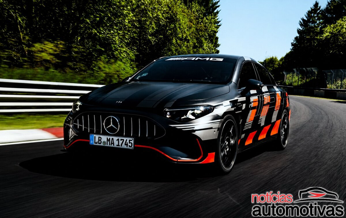 Mercedes-AMG leva o novo CLA 45 elétrico ao circuito mais exigente da Alemanha e crava a volta de 7min32s070