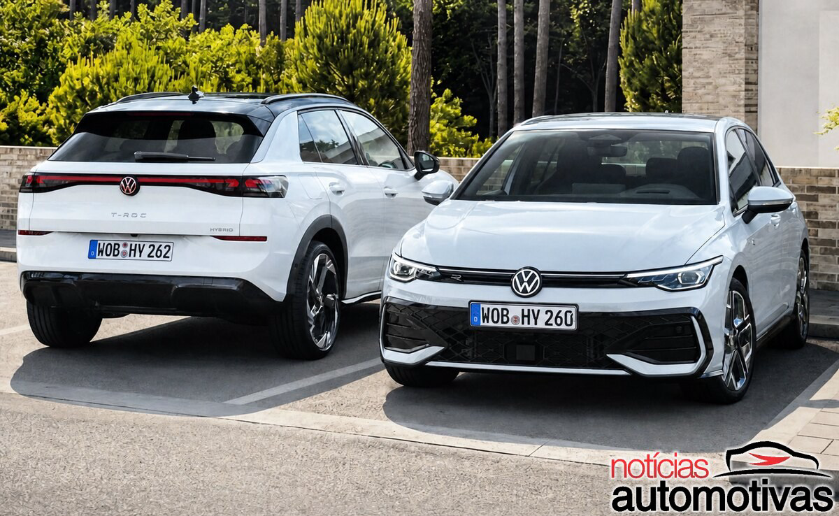 Volkswagen abre pré-venda de Golf e T-Roc híbridos com até 21,7 km/l, porém versões iniciais custam até R$ 267,5 mil na Alemanha