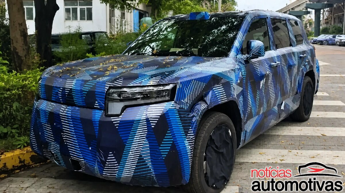 Ti 6 é flagrado em testes e reforça a ofensiva da BYD em SUVs, com LiDAR e espaço para cinco ocupantes abaixo do Ti 7