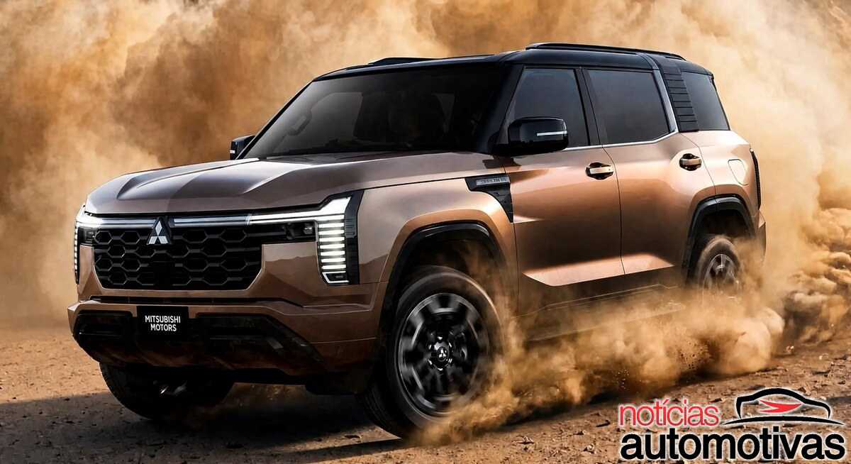 Após cinco anos fora de linha, Mitsubishi Pajero 2027 volta com duas telas de 14,3 polegadas, sistema Yamaha e três fileiras, com reduzida e motor diesel