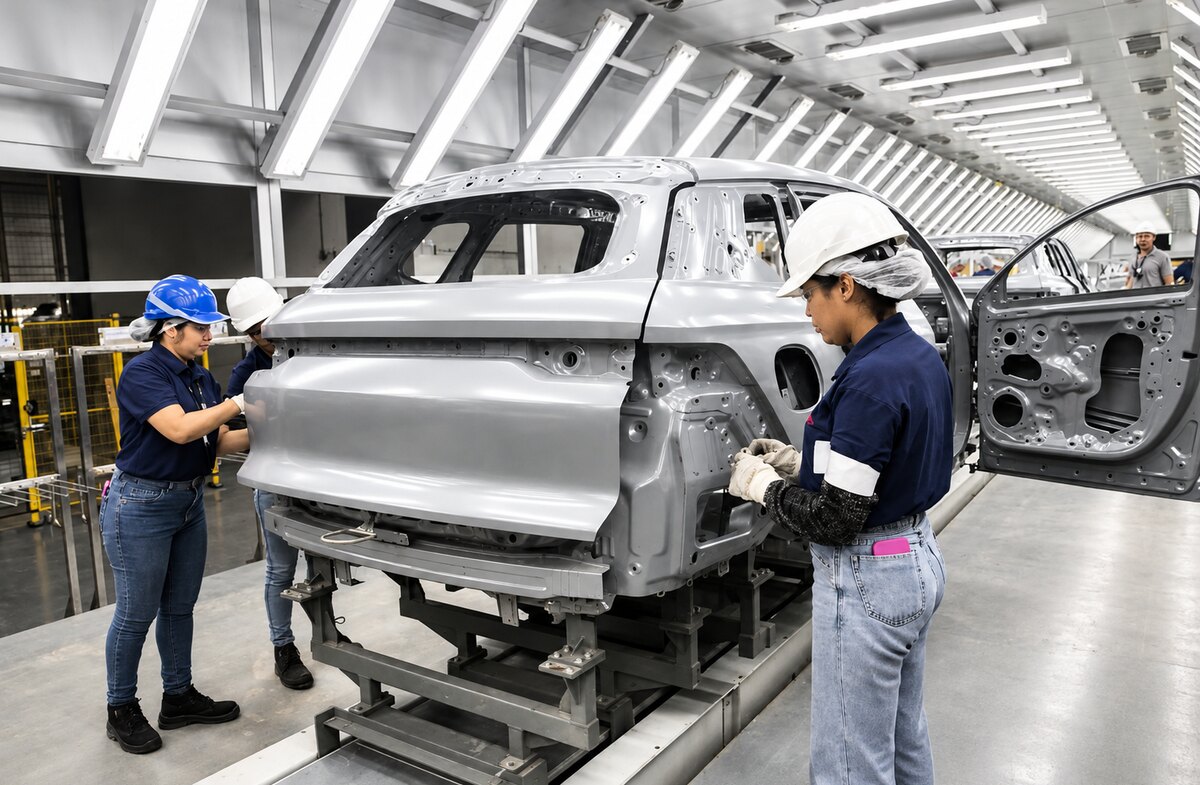BYD avança com solda e pintura na fábrica da Bahia e prepara produção completa no país, com o Atto 2 híbrido flex como primeiro modelo