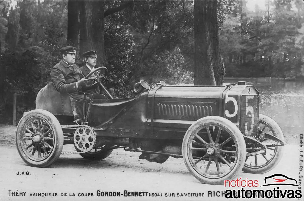 Carro que participou da copa Gordon Bennett, em 1904.