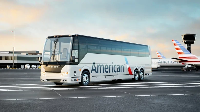 Esse ônibus americano não faz viagens rodoviárias, ela voa! Bem, isso na visão de algumas companhias aéreas; a primeira classe é bem estranha