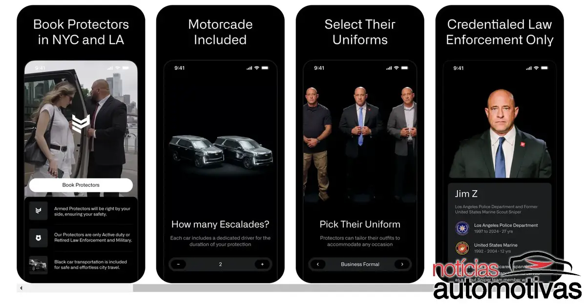 Protector: Aplicativo de transporte apelidado de “Uber com armas” oferece escolta armada para quem quer mais segurança