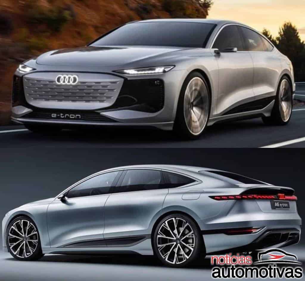 Projeção: Audi A6 e-tron em versão de produção 