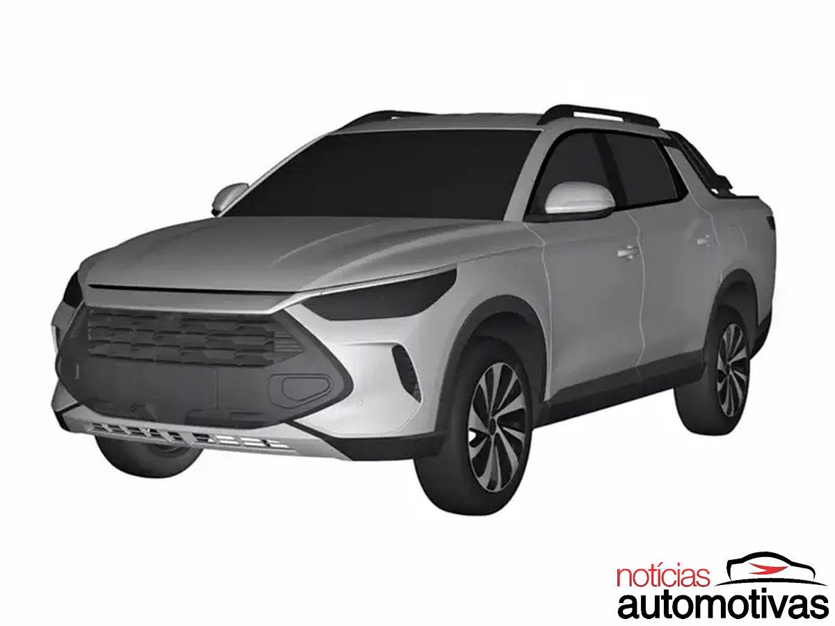 Nova picape da BYD tem imagens de patente reveladas na China; modelo será lançado primeiro no Brasil