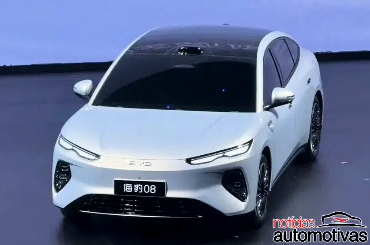 Seal 08 chega como novo topo de linha da BYD: cupê grandão, 800V, bateria Blade 2.0 e 400 km recarregados em 5 minutos