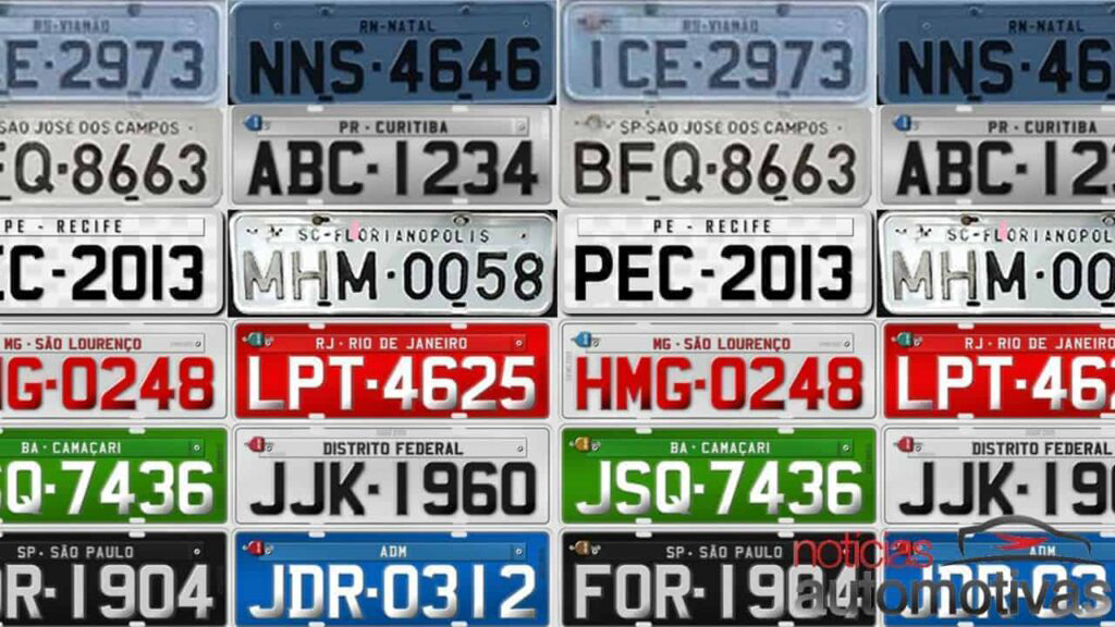 Por que existem carros com placas vermelhas, pretas, verdes, azuis? 