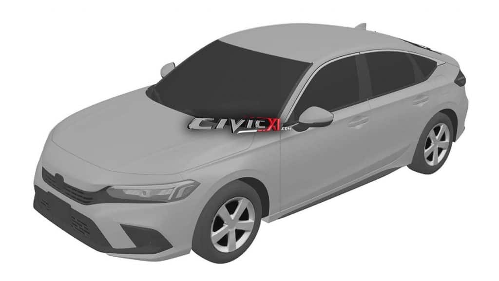 Honda Civic hatchback da próxima geração é visto em patente 