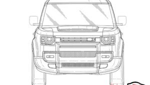 Land Rover Defender 130 tem desenhos de patente revelados 