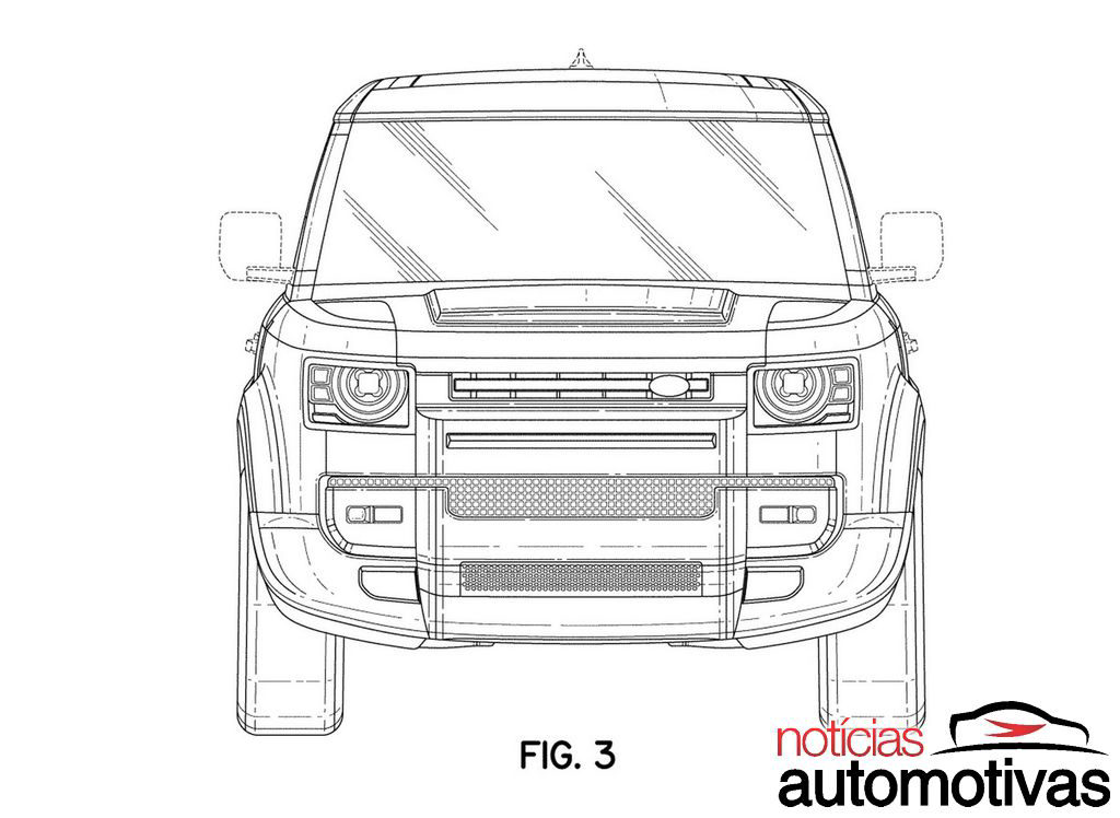 Land Rover Defender 130 tem desenhos de patente revelados 