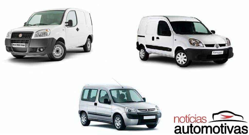 Fiat Doblò, Peugeot Partner e Renault Kangoo: 3 pequenas vans 