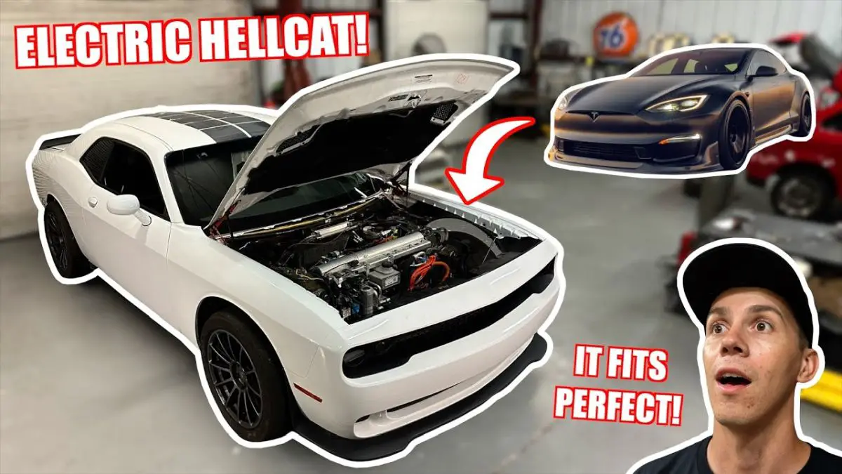 dodge challenger com motor de tesla