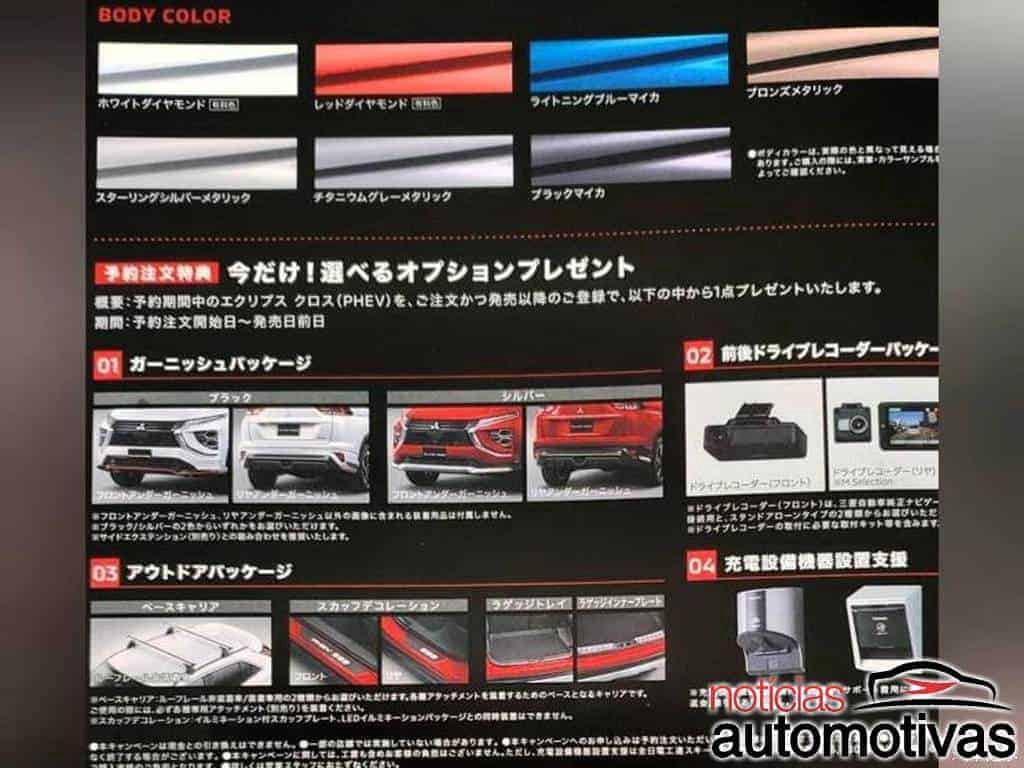 Mitsubishi Eclipse Cross 2021 terá mudanças até na tampa do bagageiro 