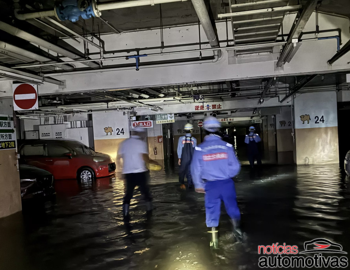 enchente garagem japao (2)