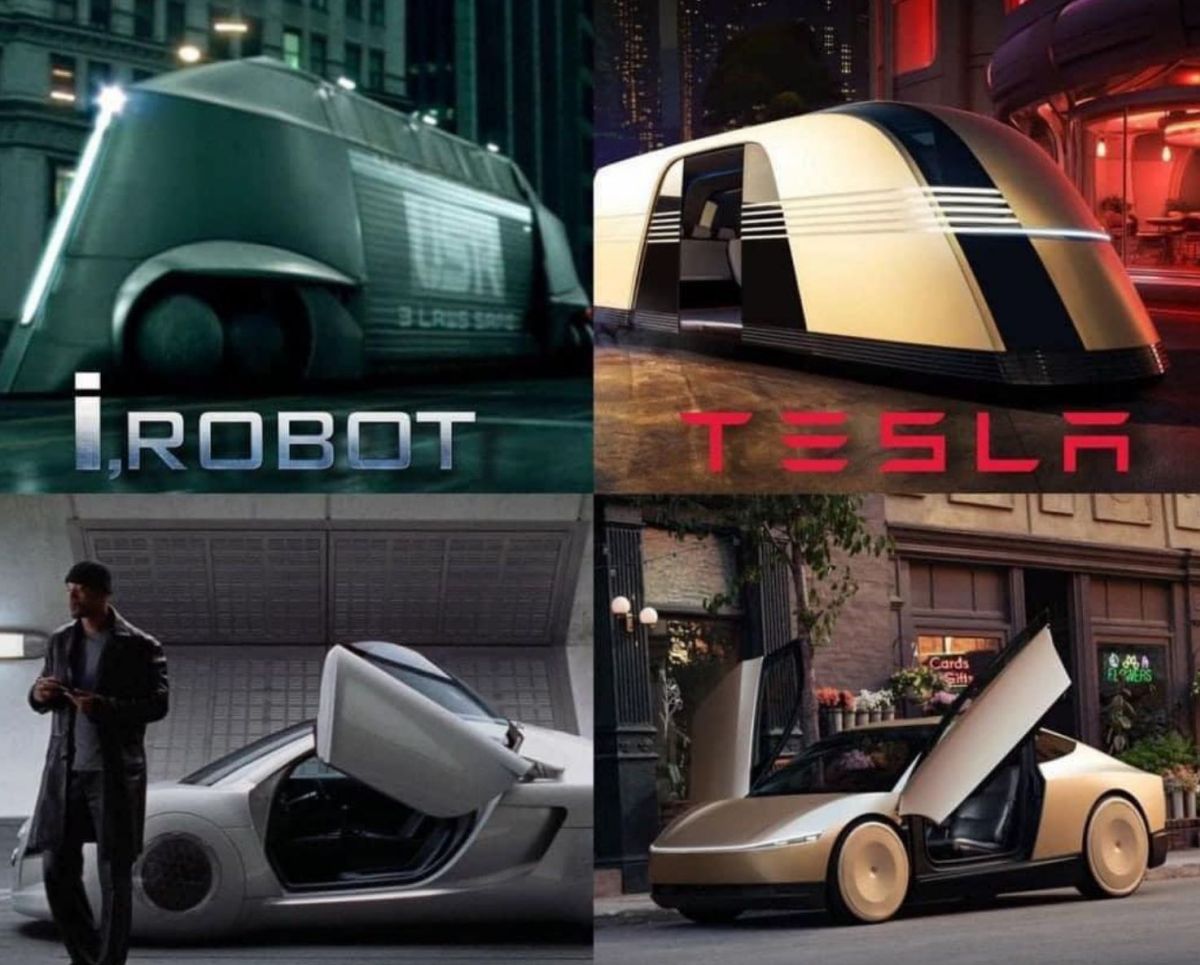 Diretor do filme “Eu, Robô” acusa Elon Musk e Tesla de roubar ideias do seu filme, com Robovan, Cybercab e Optimus